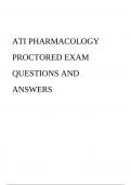 ATI PHARMACOLOGY PROCTORED EXAM QUESTIONS AND ANSWERS