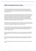 Exam &lpar;elaborations&rpar; BSG Comprehensive Exam Q&A with Correct Solutions 2023