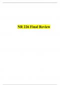 NR 226 Final Review, Chamberlain University.