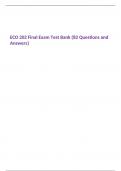 ECO 202 Final Exam Test Bank {82 Questions and Answers}