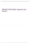 NUR 6531 FINAL EXAM 1 Questions and Answers