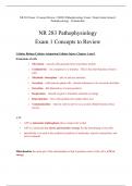 NR 283 Exam 1 Concept Review,  NR 283: Pathophysiology, Chamberlain College of Nursing