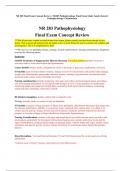 NR 283 Pathophysiology-Final Exam Concept Review (Version 1),  NR 283: Pathophysiology, Chamberlain College of Nursing