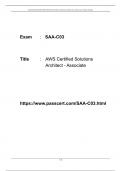 AWS Certified Solutions Architect - Associate SAA-C03 Dumps