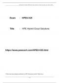 HPE0-V25 HPE Hybrid Cloud Solutions Dumps