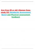 Ava Cruz 20 yr old i-Human Case study CC&colon; Headache Assessment Quest and Physical assessment feedback