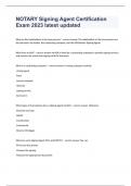 NOTARY Signing Agent Certification Exam 2023 latest updated