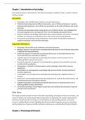 Summary -  Psychology Basics Textbook