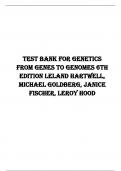 Test Bank for Genetics From Genes to Genomes 6th Edition Leland Hartwell, Michael Goldberg, Janice Fischer, Leroy Hood