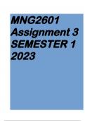 MNG2601 Assignment 3 SEMESTER 1 2023 