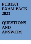 PUB1501 EXAM PACK 2023