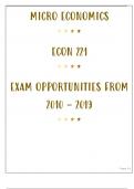 ECON 221 - EXAM OPPORTUNITIES FROM 2010 TO 2019