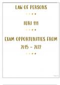 IURI 111 - EXAM OPPORTUNITIES 2015 - 2022
