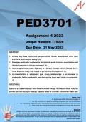 PED3701 Assignment 4 (COMPLETE ANSWERS) 2023 (779306)