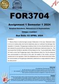 FOR3704 Assignment 1 (COMPLETE ANSWERS) Semester 1 2024 - DUE 3 April 2024 