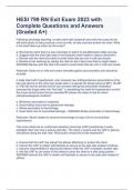 HESI 799 RN Exit Exam 2023 with Complete Questions and Answers &lpar;Graded A&plus;&rpar;
