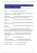 Integrated Physical Science C165 WGU &lpar;Questions&sol;Answers&rpar;