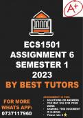ECS1501 Assignment 6 2023 - (ANSWERS)
