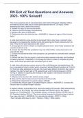 RN Exit v2 Test Questions and Answers 2023- 100&percnt; Solved&excl;&excl;