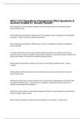 WGU C215 Operations Management (PA2) Questions & Answers Graded A+ Already Passed!!