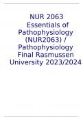 (Latest 2023/2024 ) NUR 2063 Essentials of Pathophysiology  Complete Solution Package Rasmussen College