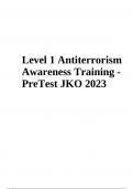 Antiterrorism Awareness Training - PreTest JKO 2023 &vert; Graded A&plus;
