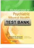 Test bank for foundations of psychiatric mental health nursing 6th edition by halter varcarolis