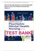 Test Bank for Essentials of Psychiatric Mental Health Nursing 8th Edition Morgan