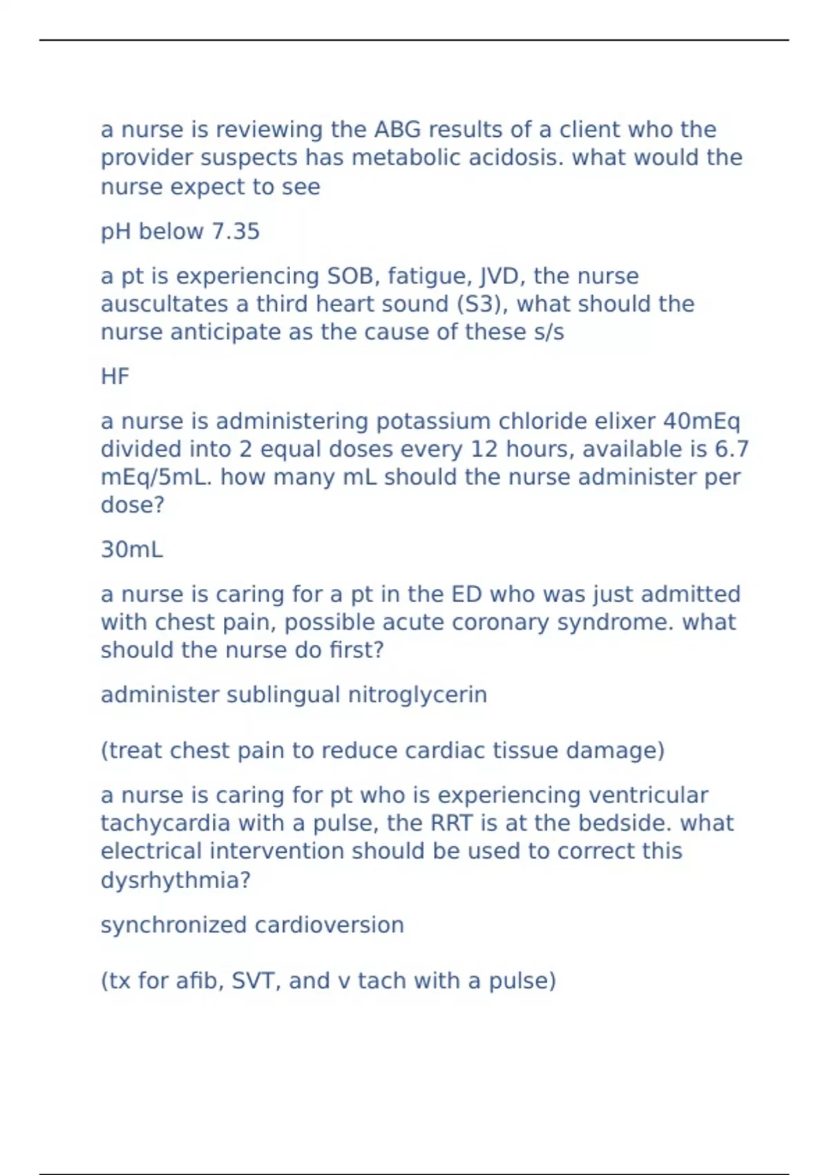 Ati Capstone Med Surg Exam Bank Over 100 Questions And Answers Updated ...