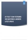ATI TEAS 7 EXAM TESTBANKS 300 - QUESTIONS & ANSWERS LATEST UPDATE 2023