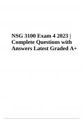 NSG 3100 Final Exam (Questions and Answers) Latest Graded 100% 2023