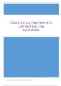 CCNA 1 Final Exam - 2022/2023 WITH COMPLETE SOLUTION Latest Update