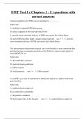 EMT Test 1 ( Chapters 1 - 5 ) questions with correct answers
