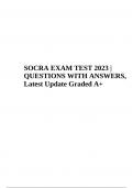 SOCRA Final Exam Test 2023 (Questions and Answers) Latest Update Graded A+