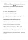 EMT Exam 1 (Chapters 1-8) questions with correct answers