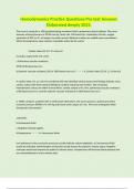Hemodynamics Practice Questions Pre-test Answers Elaborated deeply 2023&period;
