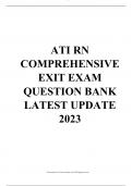 ATI RN COMPREHENSIVE EXIT EXAM QUESTION BANK LATEST UPDATE 2023