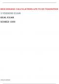 HESI DOSAGE CALCULATIONS-LPN TO RN TRANSITION  