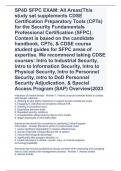 SPēD SFPC EXAM: All Areas(This study set supplements CDSE Certification Preparatory Tools (CPTs) for the Security Fundamentals Professional Certification (SFPC). Content is based on the candidate handbook, CPTs, & CDSE course student guides for SFPC areas