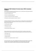 Maternal HESI Pediatric Practice Exam With Complete Solution 