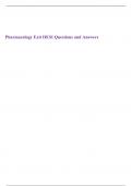 Pharmacology Exit HESI Questions and Answers