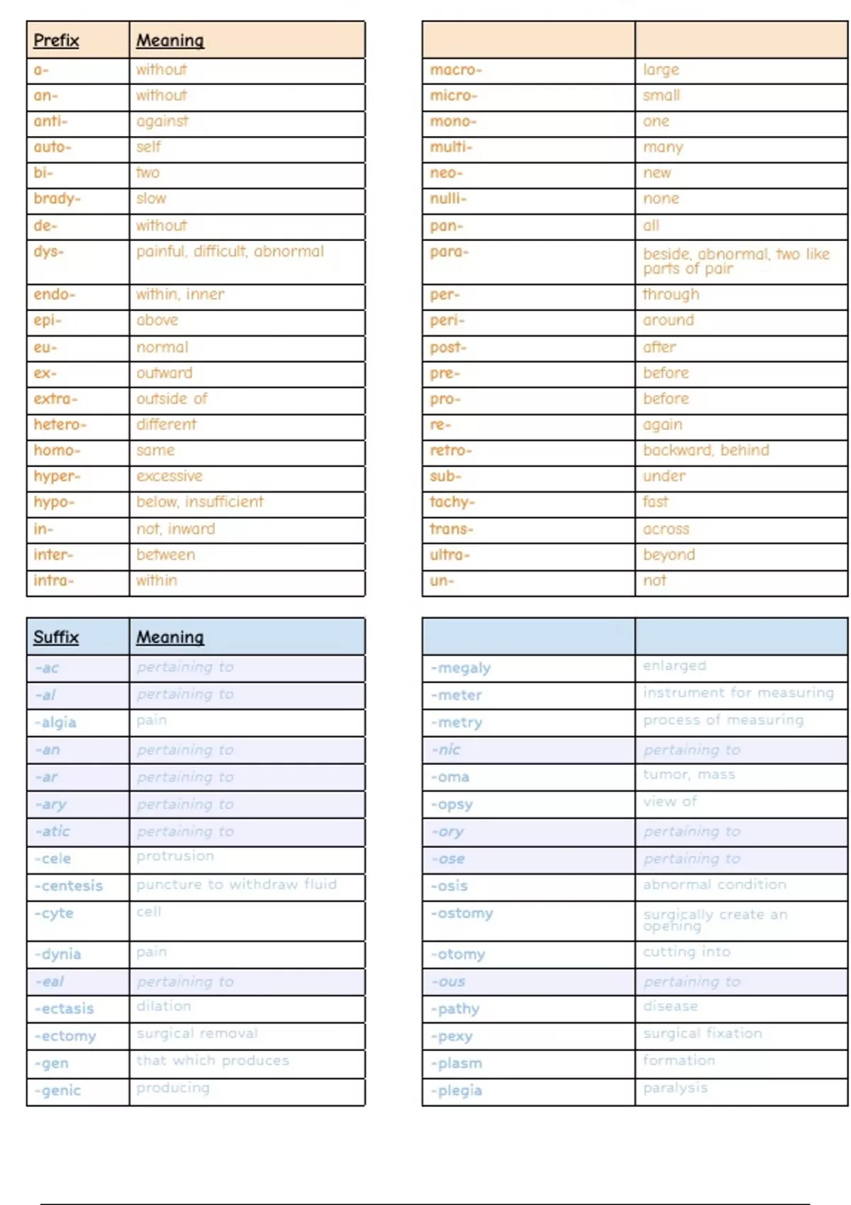 Chapter 1 Introduction/The Medical Record Word Charts HTH 210