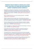 PROPHECY MEDICAL SURGICAL-TELEMETRY BUNDLED EXAMS  REAL EXAM QS & ANS LATEST 2025&sol;2026 &sol; PROPHECY MEDICAL SURGICAL TELEMETRY EXAM&vert; COMPLETE VERSION 