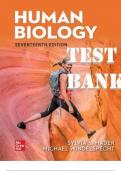 TEST BANK for Human Biology, 17th Edition ISBN10: 1260710823, ISBN13: 9781260710823 By Sylvia Mader and Michael Windelspecht. Complete Chapters 1-25.