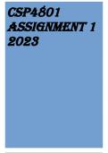 CSP4801 Assignment 1 2023