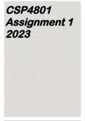 CSP4801 Assignment 1 2023