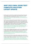 AHIP 2023 FINAL EXAM TEST COMPLETE SOLUTION  LATEST UPDATE