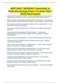 NUR 2063 / NUR2063: Essentials of Pathophysiology Exam 2 (Latest 2023 / 2024) Rasmussen