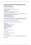 NUR 314 FINAL EXAM Questions with Correct Answers&period; 