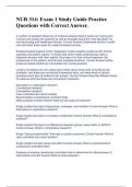 NUR 314&colon; Exam 1 Study Guide Practice Questions with Correct Answer&period; 